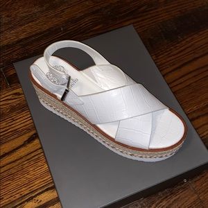 New Vince Camuto white platform sandals